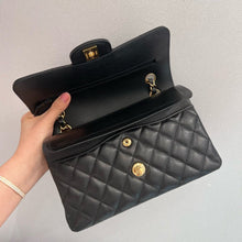 Load image into Gallery viewer, Chanel black caviar small classic flap, gold hdw
