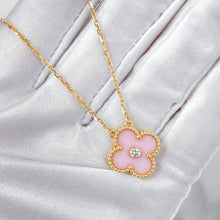 Load image into Gallery viewer, Van Cleef &amp; Arpels (VCA) 2015 limited edition pink porcelain pendant with diamond, rose gold
