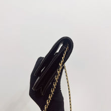 Load image into Gallery viewer, Chanel microchip black caviar WOC, wallet on chain, with gold hardware
