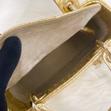 Load image into Gallery viewer, Lady Dior gold snakeskin mini, gold hdw
