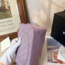 Load image into Gallery viewer, Chanel 24P mini reissue lilac purple, with aged gold hardware
