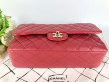 Load image into Gallery viewer, Chanel 23 series dark pink edge stitched caviar medium classic, gold hdw
