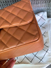 Load image into Gallery viewer, Chanel caramel caviar jumbo, silver hdw
