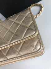 Load image into Gallery viewer, 21P Chanel 31 series gold lambskin woc wallet on chain, gold hdw
