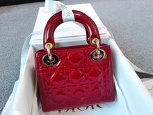 Load image into Gallery viewer, Lady Dior red mini, gold hdw
