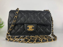 Load image into Gallery viewer, Chanel black caviar mini, gold hdw full set 20 series
