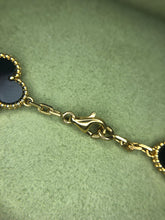 Load image into Gallery viewer, Van Cleef &amp; Arpels (VCA) black onyx 10 motif necklace, 18k gold
