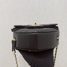 Load image into Gallery viewer, Chanel 22s CC in love lambskin large black heart bag, light gold hdw
