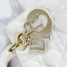 Load image into Gallery viewer, Lady Dior white small ABC, with gold hdw
