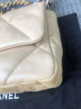 Load image into Gallery viewer, Chanel 19 beige small lambskin, mixed gold hdw
