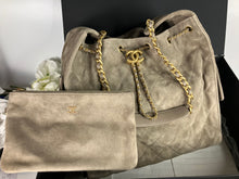 Load image into Gallery viewer, Giftable Chanel 25 beige (etoupe) suede medium with pouch
