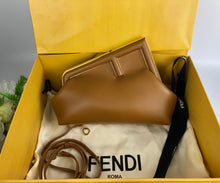 Load image into Gallery viewer, Fendi first small in caramel brown Napa leather
