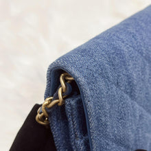 Load image into Gallery viewer, Chanel pearl crush woc denim 22c with box, dust bag, chip
