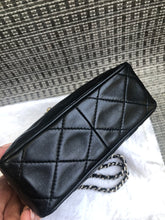 Load image into Gallery viewer, Chanel black vintage lambskin square, silver hdw
