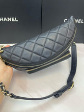 Load image into Gallery viewer, Chanel black caviar bumbag belt bag, gold hdw
