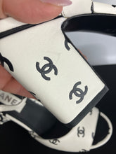 Load image into Gallery viewer, Chanel white and black brand new lambskin heels
