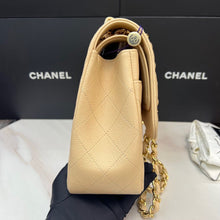 Load image into Gallery viewer, Chanel beige caviar double flap jumbo, gold hdw
