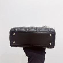 Load image into Gallery viewer, Lady Dior Black mini cannage lambskin with silver hdw

