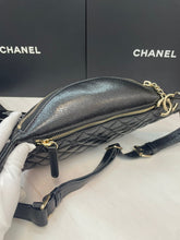 Load image into Gallery viewer, Chanel belt bag black, glazed calfskin with gold hdw
