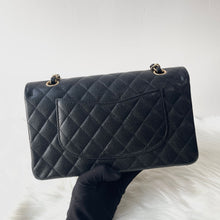 Load image into Gallery viewer, Chanel 2024 black caviar medium classic flap, gold hdw, microchip
