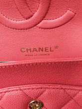 Load image into Gallery viewer, Chanel Dark pink raspberry medium caviar, 23 series, rare edge stitched with gold hdw
