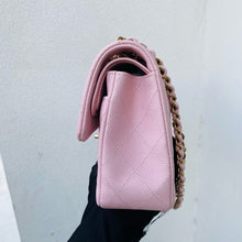 Load image into Gallery viewer, Chanel classic flap small pink 22b caviar with light gold hdw
