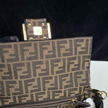Load image into Gallery viewer, Fendi medium baguette, tobacco brown jacquard
