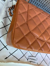 Load image into Gallery viewer, Chanel caramel caviar jumbo, silver hdw
