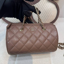 Load image into Gallery viewer, Chanel bowling bag 25p brown caviar, microchip
