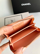 Load image into Gallery viewer, Chanel 2023 peach coin pouch card holder
