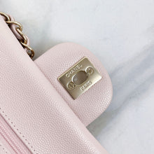 Load image into Gallery viewer, Chanel 21c small light pink caviar classic flap, light gold hdw
