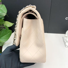 Load image into Gallery viewer, Chanel beige caviar jumbo with silver hdw
