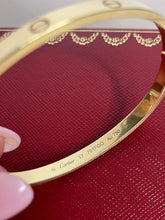 Load image into Gallery viewer, Cartier 2025 4.8mm medium model love Bangle, 18k yellow gold
