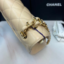 Load image into Gallery viewer, Chanel beige caviar double flap jumbo, gold hdw
