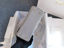 Load image into Gallery viewer, Lady Dior mini pearl grey with gold hdw
