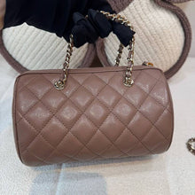 Load image into Gallery viewer, Chanel bowling bag 25p brown caviar, microchip
