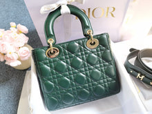 Load image into Gallery viewer, Lady Dior small green, light gold hdw
