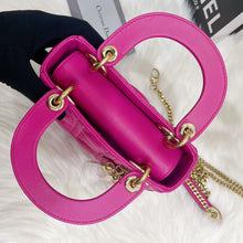 Load image into Gallery viewer, Lady Dior mini in Barbie pink with gold hdw
