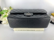 Load image into Gallery viewer, Chanel 21 series black caviar jumbo, silver hdw
