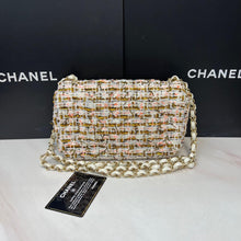 Load image into Gallery viewer, Chanel 27 series tweed mini, champagne gold hdw
