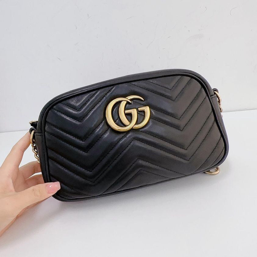 Gucci black Marmont camera bag