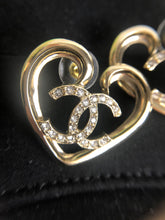 Load image into Gallery viewer, Chanel large 23c heart earrings
