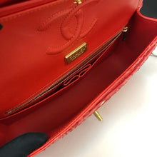 Load image into Gallery viewer, Chanel 17c Exotic red Python medium flap, with gold hdw

