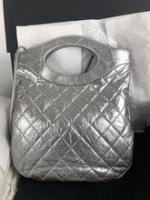 Load image into Gallery viewer, Chanel silver 31 shoulder bag, crumpled calfskin
