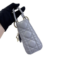 Load image into Gallery viewer, Lady Dior pearl grey lambskin mini, gold hdw
