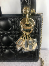 Load image into Gallery viewer, Lady Dior black mini, gold hdw
