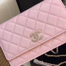 Load image into Gallery viewer, Chanel 22s pink caviar wallet on chain (woc)
