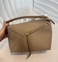 Load image into Gallery viewer, Loewe small puzzle bag, sand, gold hdw
