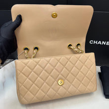 Load image into Gallery viewer, Chanel beige caviar filigree medium, gold hdw
