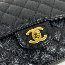 Load image into Gallery viewer, Chanel black caviar medium, gold hdw 24 series
